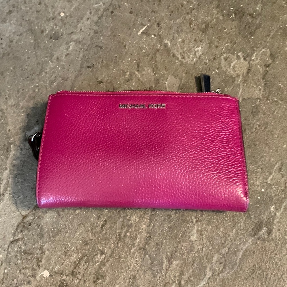 Fuchsia pink clutch